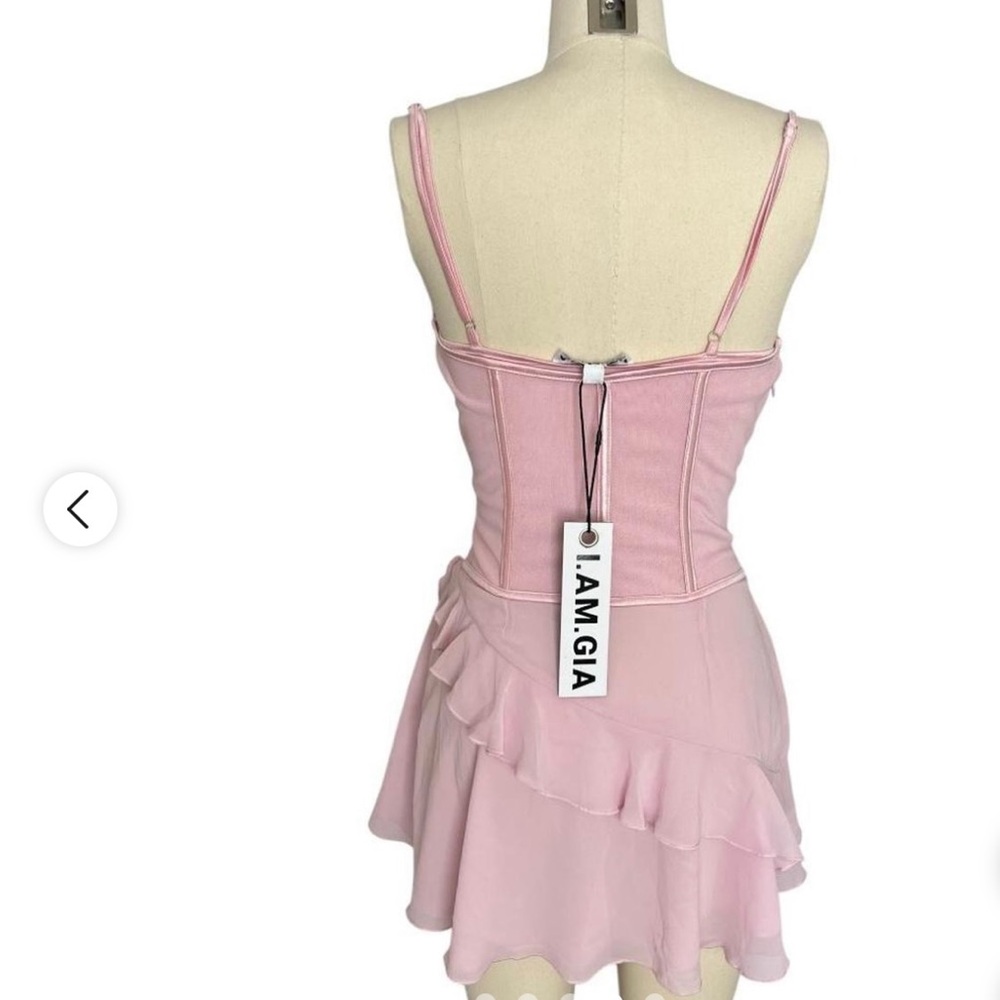 I.AM.GIA Lilac Lace-Up Corset Mini Dress - Picture 3 of 4